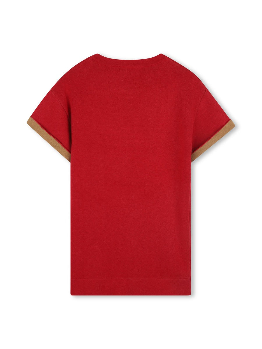 Lanvin Lace Cotton Dress — Red, view 2