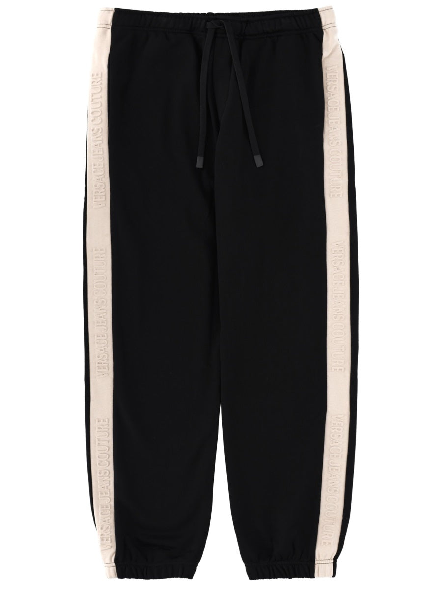 Versace Jeans Couture Tapered Cotton Jogging Trousers — Black by Versace Jeans Couture