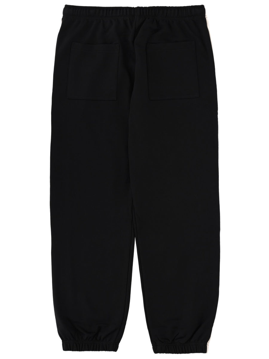 Versace Jeans Couture Tapered Cotton Jogging Trousers — Black, view 2