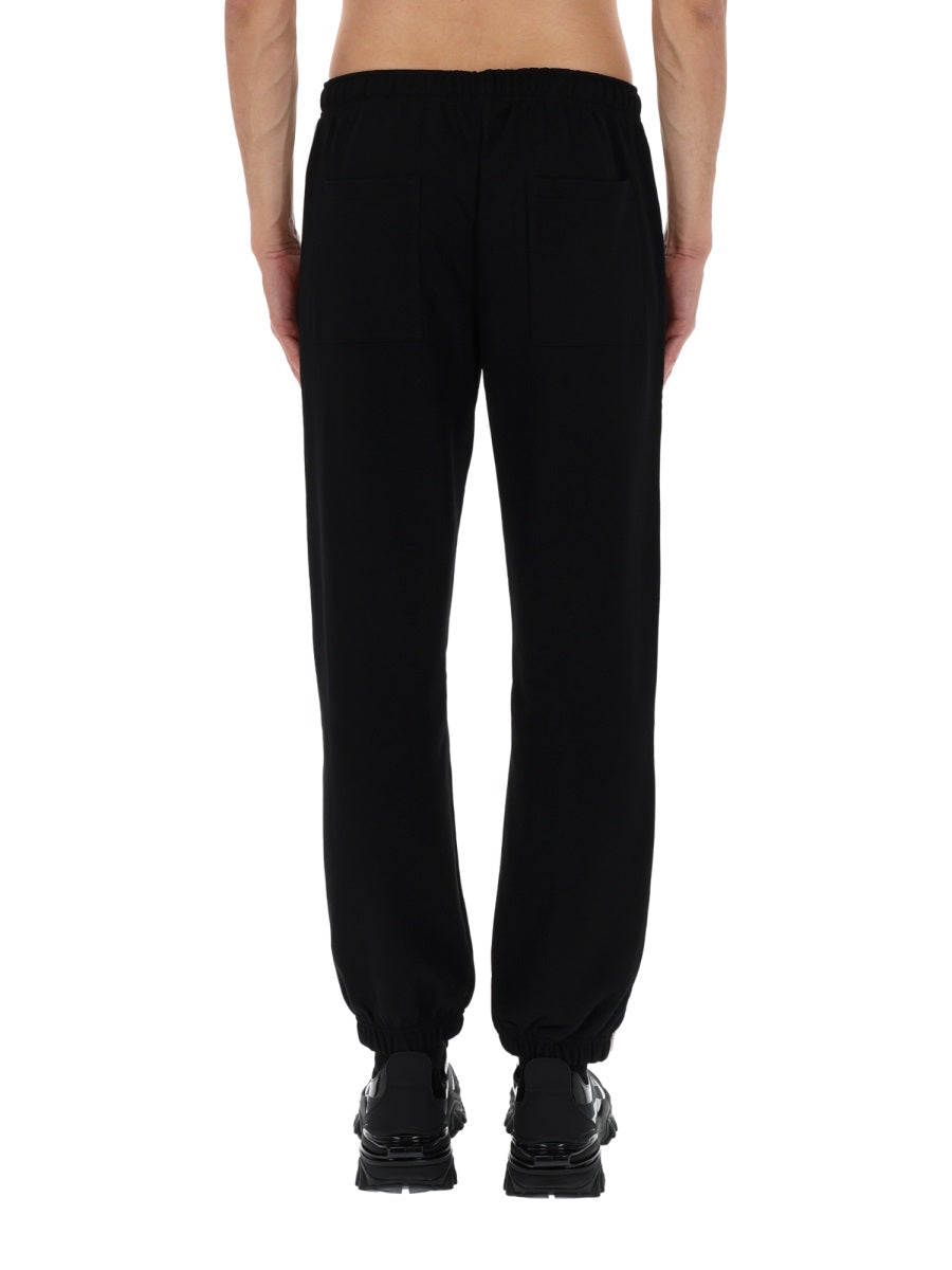 Versace Jeans Couture Tapered Cotton Jogging Trousers — Black, view 5