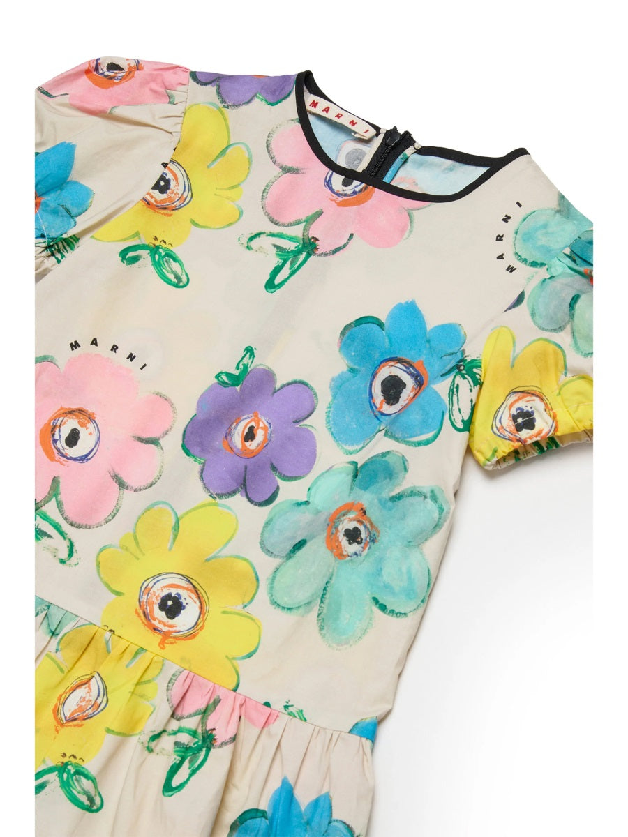 Marni Flower Dress — Multicolor, view 3
