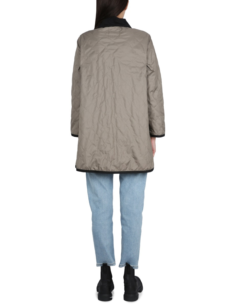 Lavenham Nylon with Velvet Contrast Collar Jacket — Beige, view 3