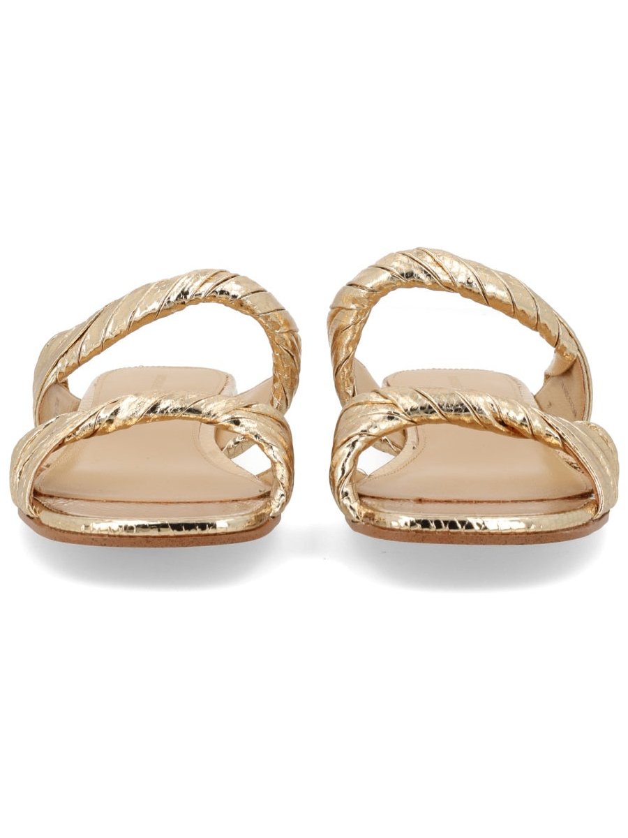 Michael Michael Kors Metallic Goat Leather Sandals — Gold by Michael Michael Kors