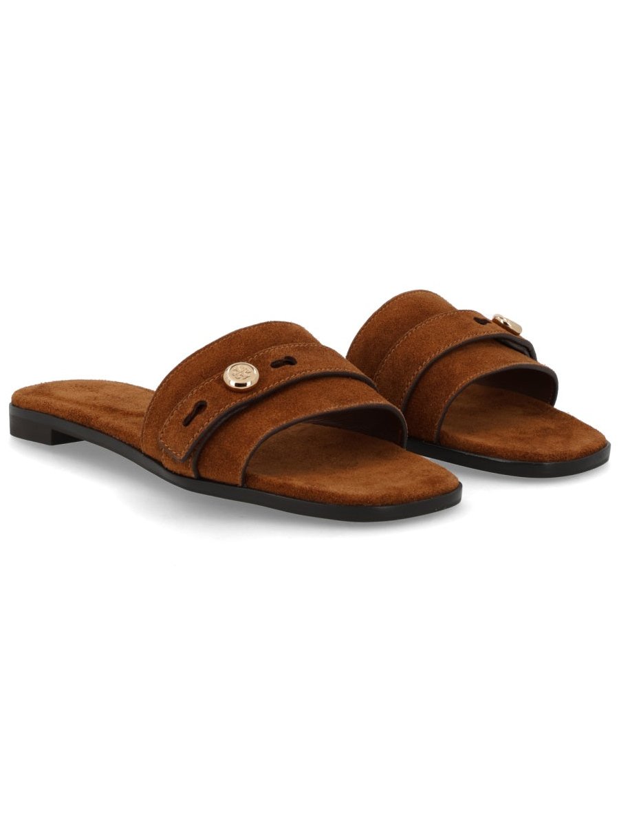 Tory Burch Romy Sandal — Brown, view 6