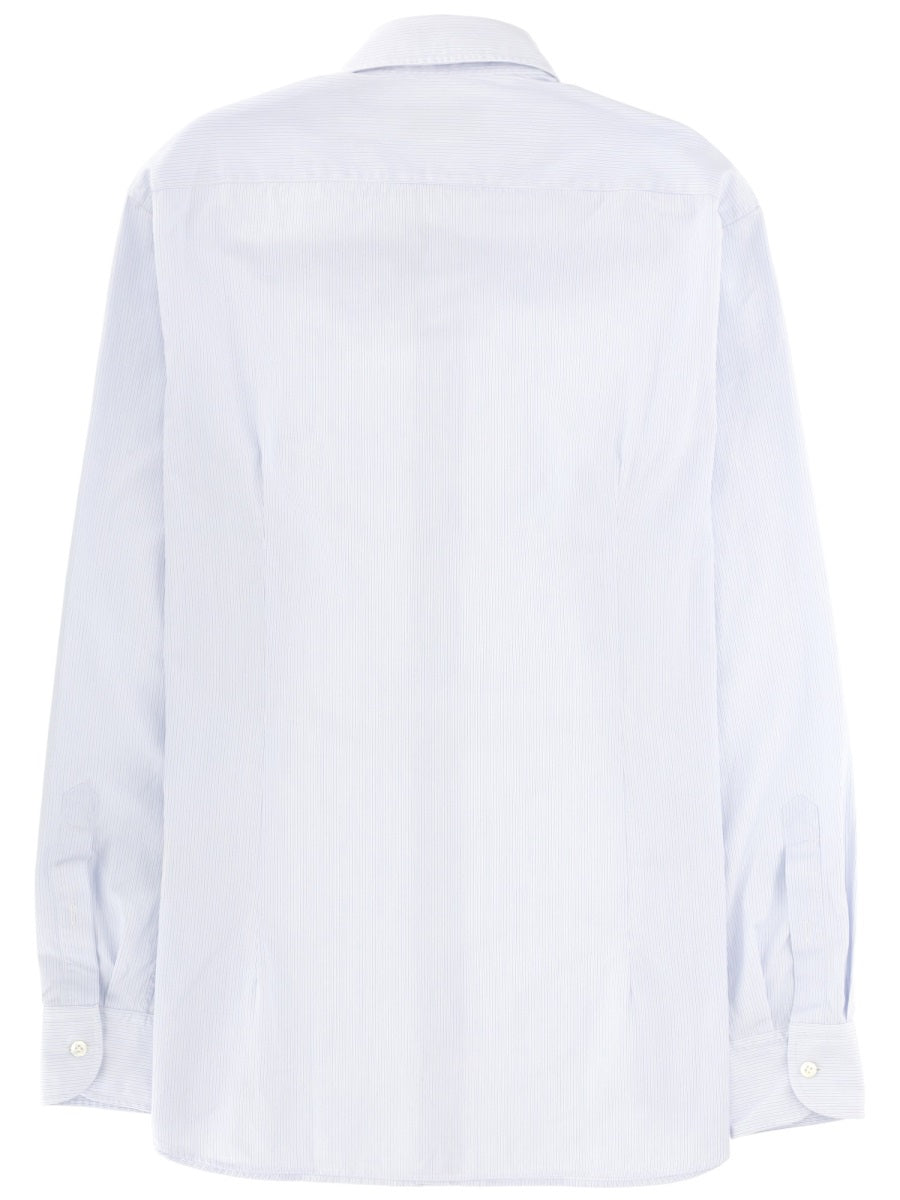 Lardini Cotton Shirt — Blue, view 2