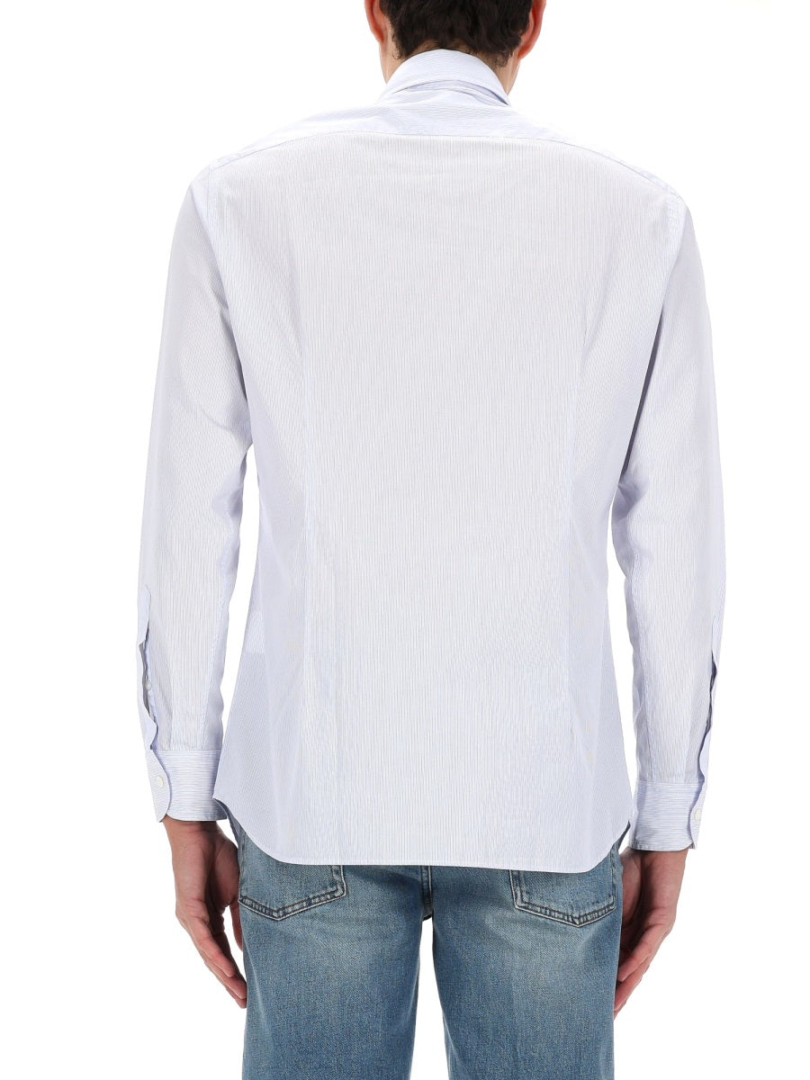Lardini Cotton Shirt — Blue, view 4