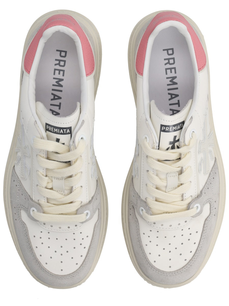 Premiata Quinnd Sneaker — White, view 3