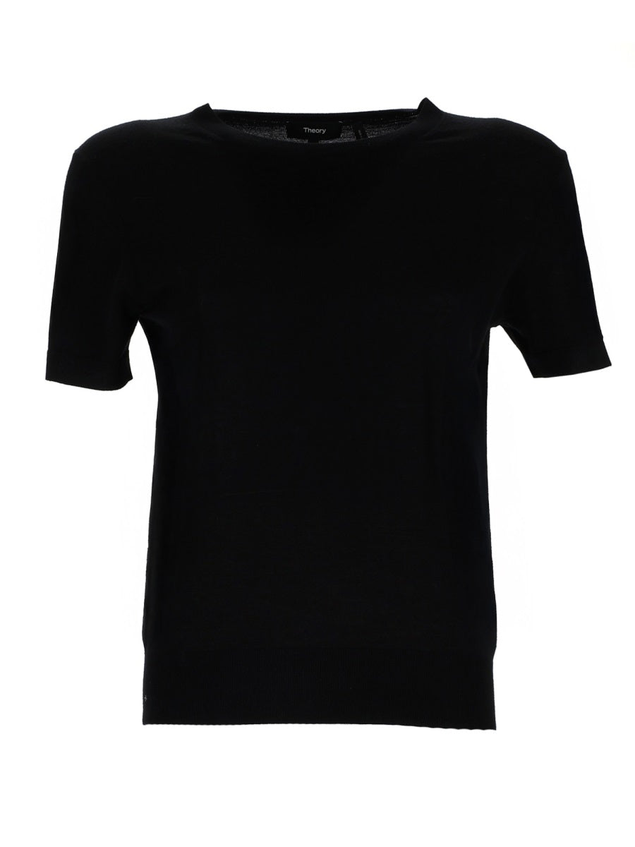 Theory Merino Wool T-Shirt — Black by Theory
