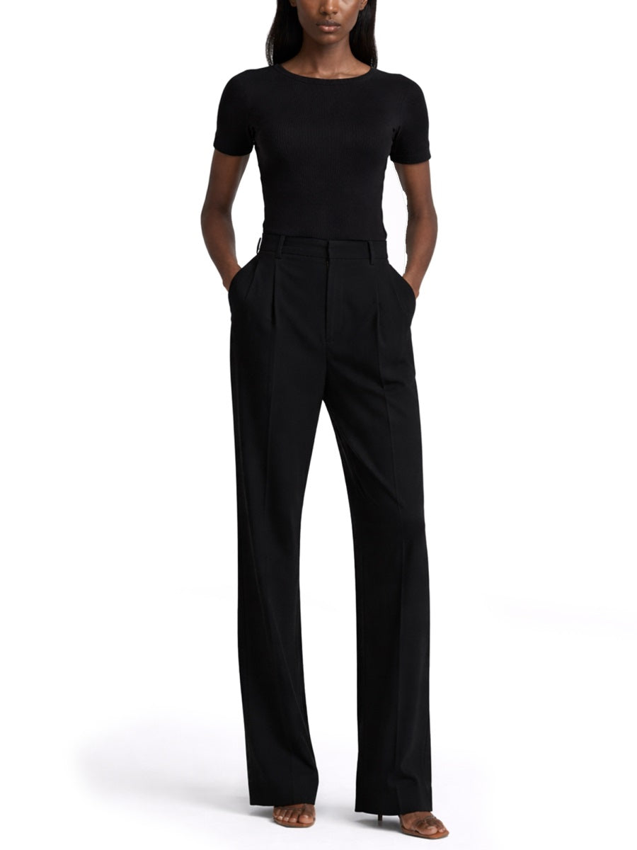 Theory Merino Wool T-Shirt — Black, view 3