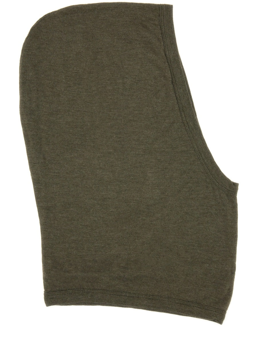 Rick Owens RP02E4434_JR25 Knitted Viscose Hood Winter Hat — Green by Rick Owens