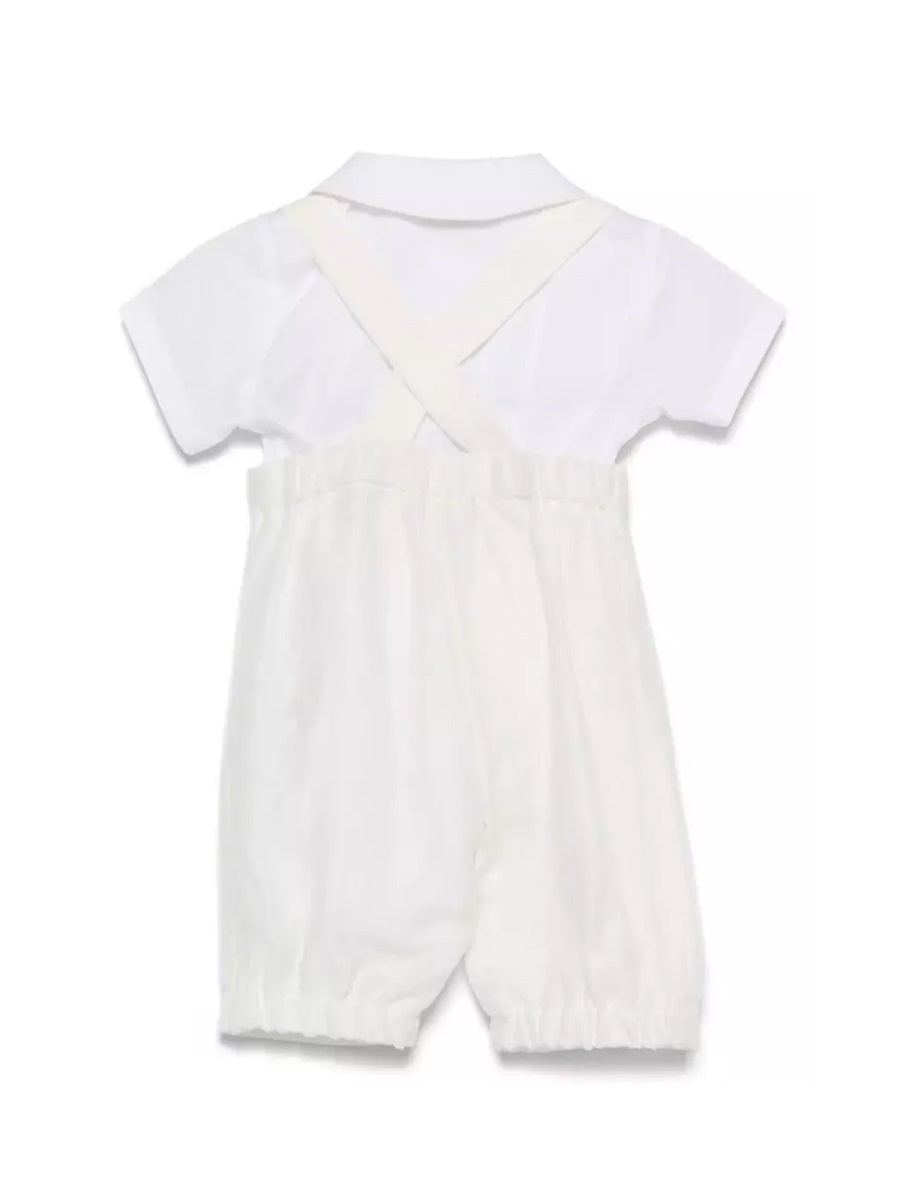 Il Gufo Cotton Elastane Pant Suit — White, view 3