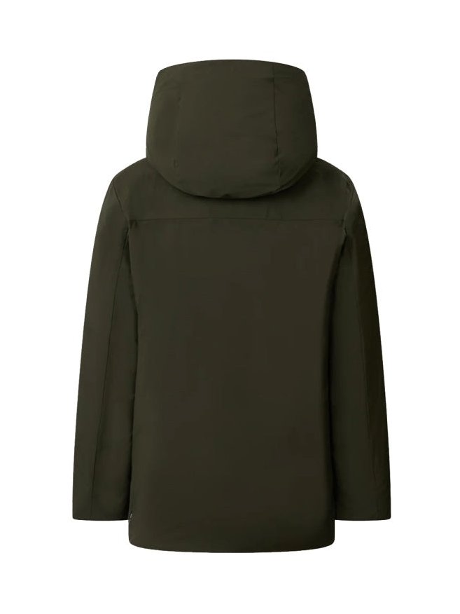 Save The Duck Hooded Polyester Raincoat — Green, view 2