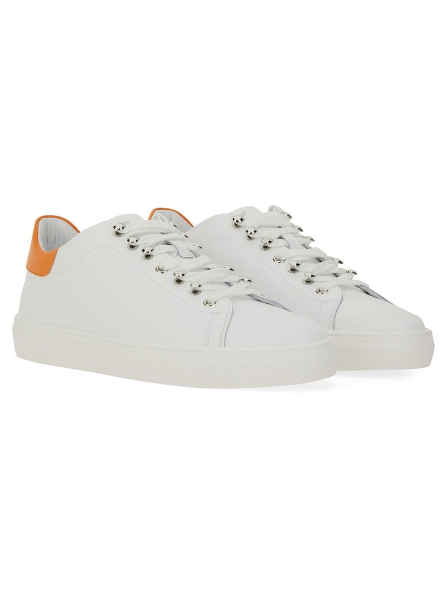 Moschino Leather Sneaker — White, view 2