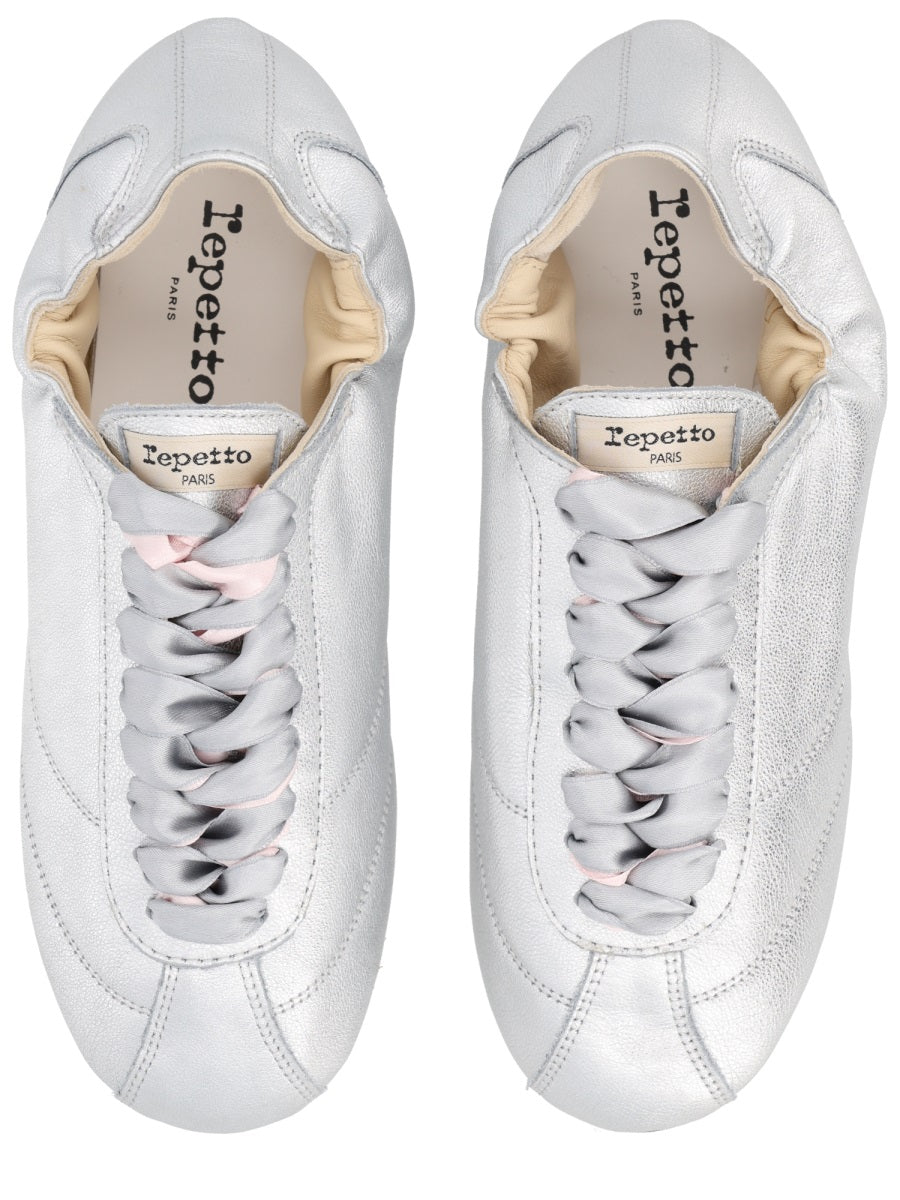 Repetto Tennis Sneaker — Silver, view 3
