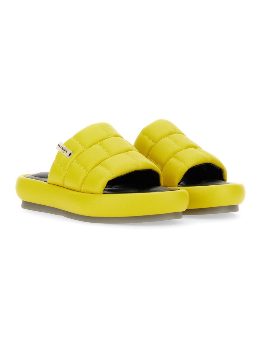Premiata Lamb Leather Sandal — Yellow, view 2