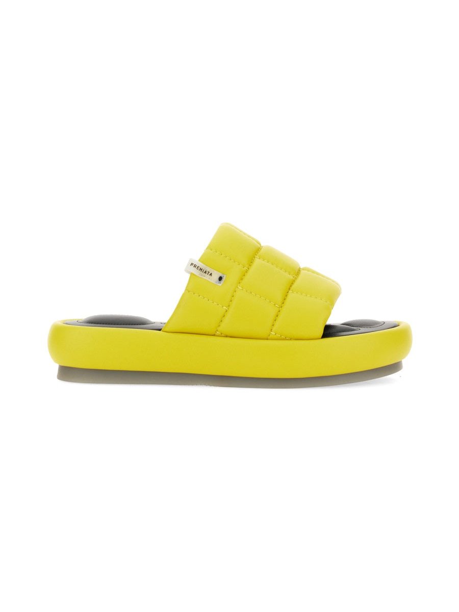Premiata Lamb Leather Sandal — Yellow, view 5