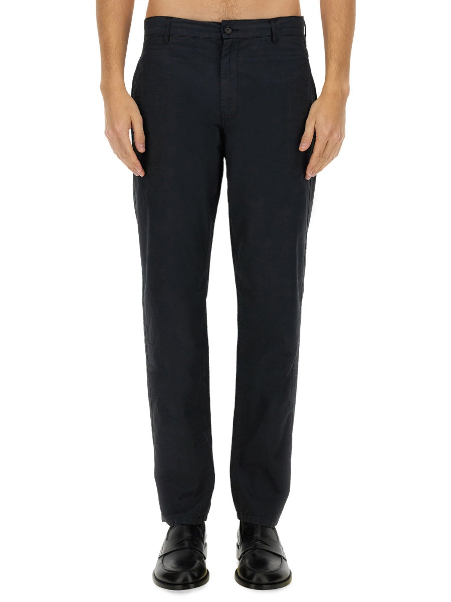 Aspesi 100% Cotton Chino Pants — Blue, view 2