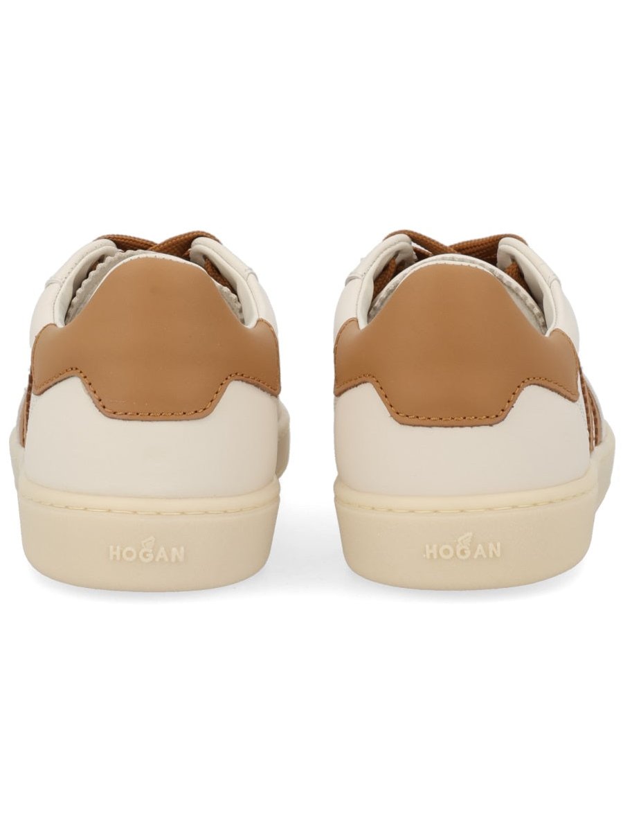 Hogan Calfskin & Mutton Leather Sneaker — Beige, view 2