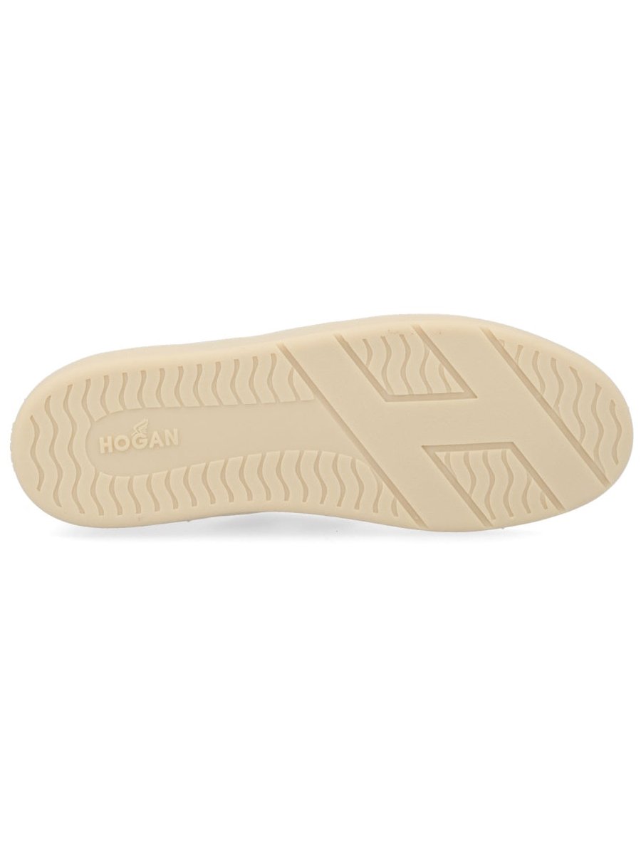 Hogan Calfskin & Mutton Leather Sneaker — Beige, view 4