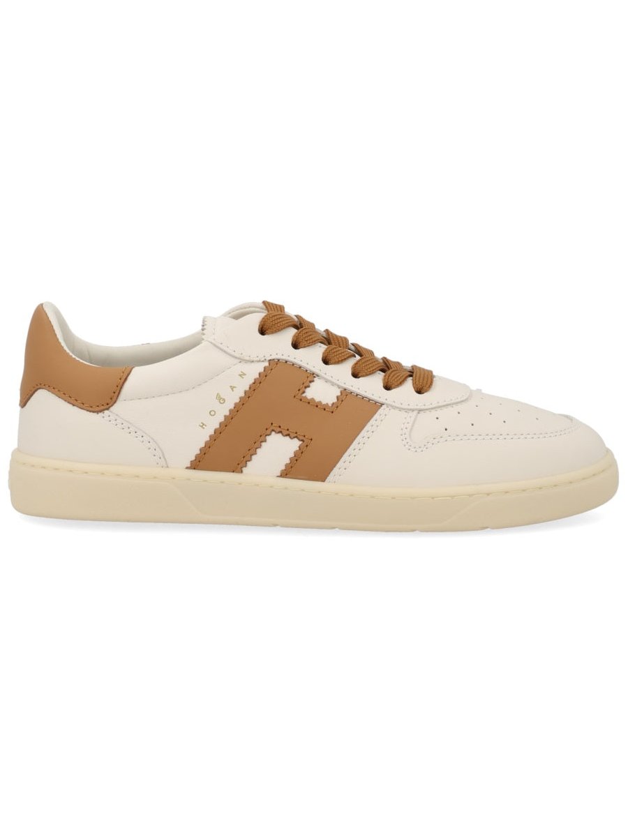 Hogan Calfskin & Mutton Leather Sneaker — Beige, view 5