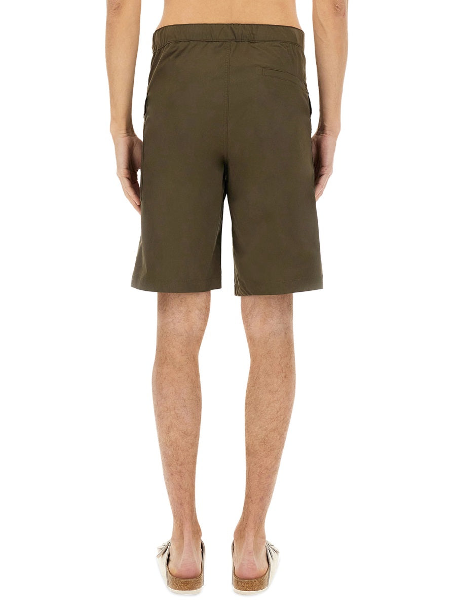 Aspesi Cotton-Blend Chino Shorts — Green by Aspesi