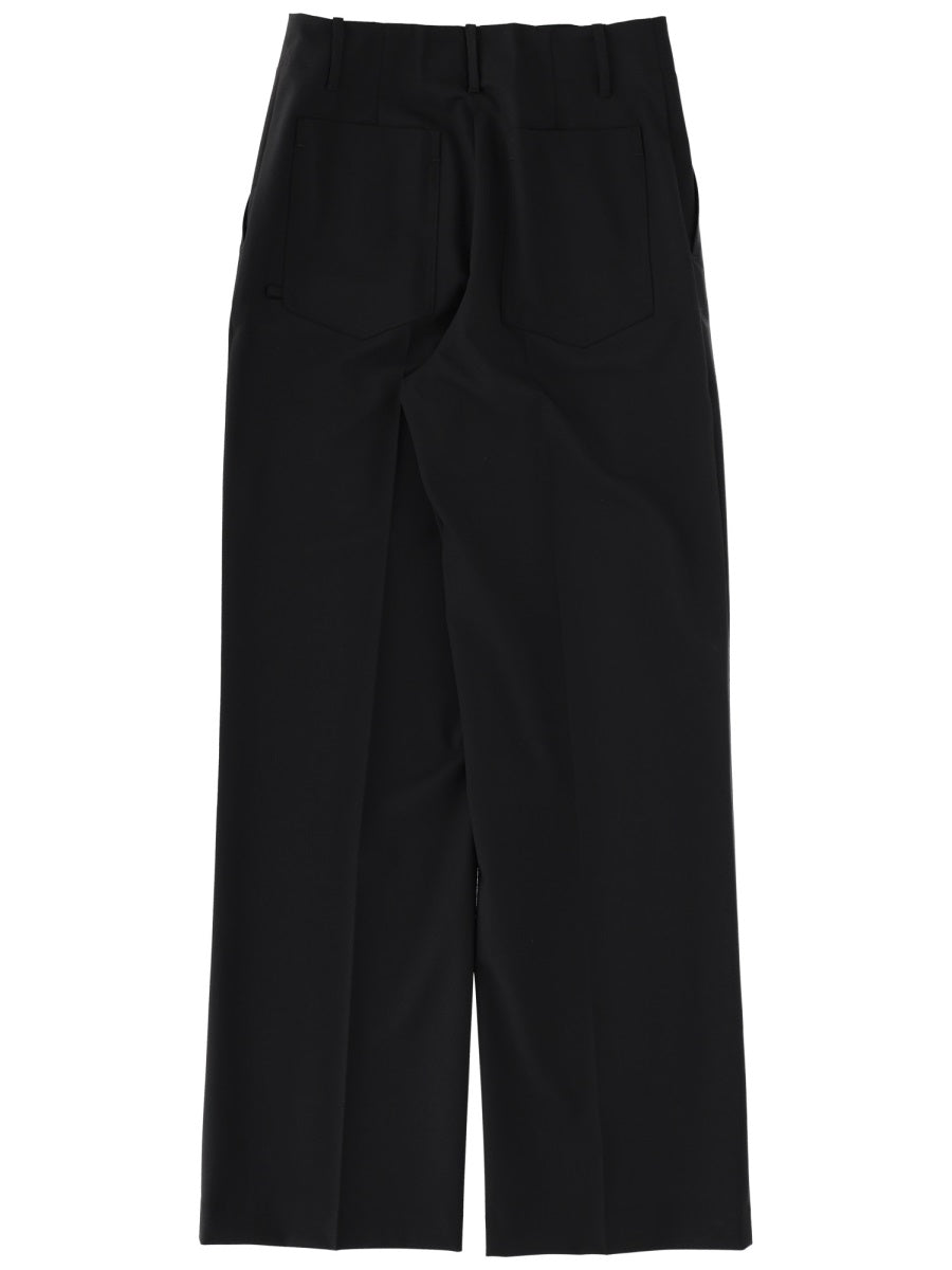 Circus Hotel Virgin Wool Tailored Trousers — Black, view 2