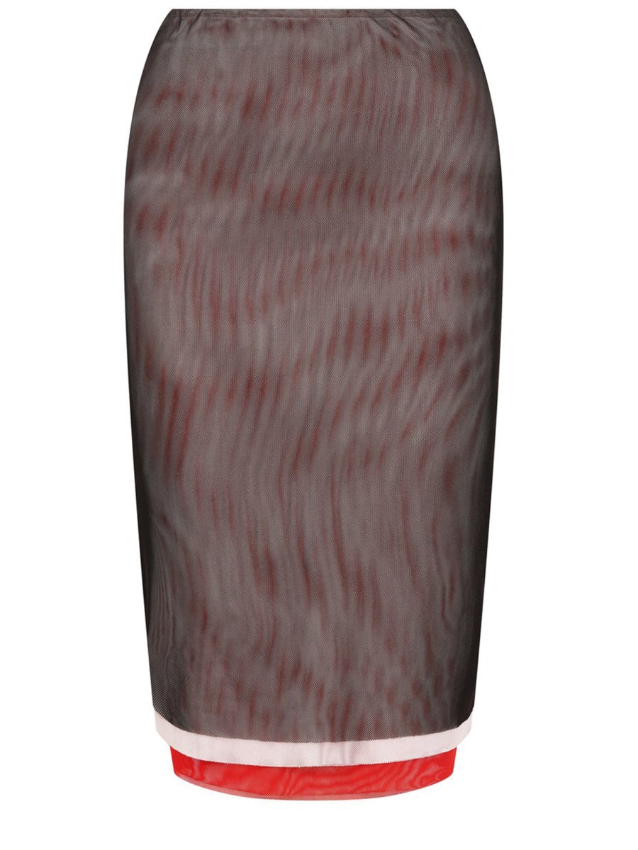 MSGM Pencil Cut Midi Skirt — Black by Msgm