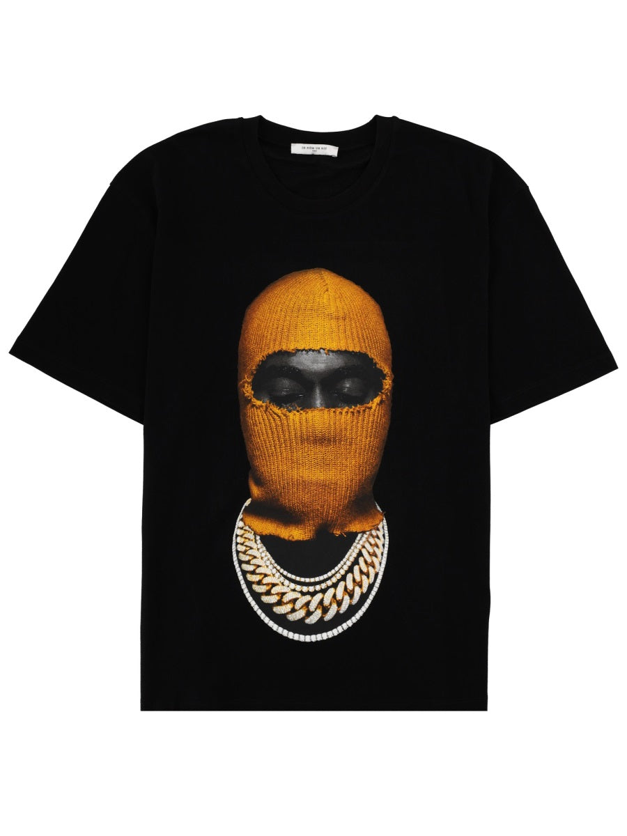 Ih Nom Uh Nit Printed Cotton T-Shirt — Black by Ih Nom Uh Nit