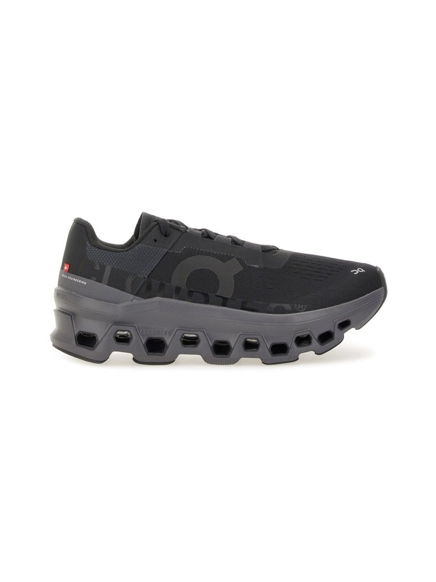 On Cloudmonster Sneaker — Black, view 4