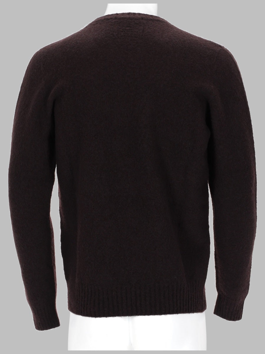 Drumohr Lambswool Sweater — Brown, view 2