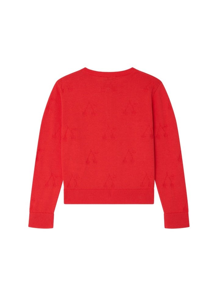 Bonpoint Lysia Cardigan — Red, view 2