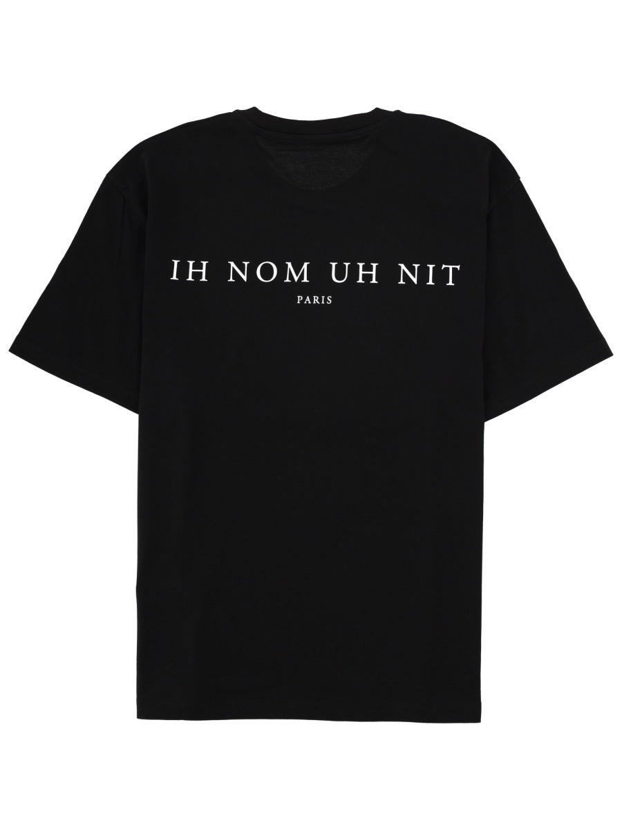 Ih Nom Uh Nit Newspaper Mask Print T-Shirt — Black, view 2