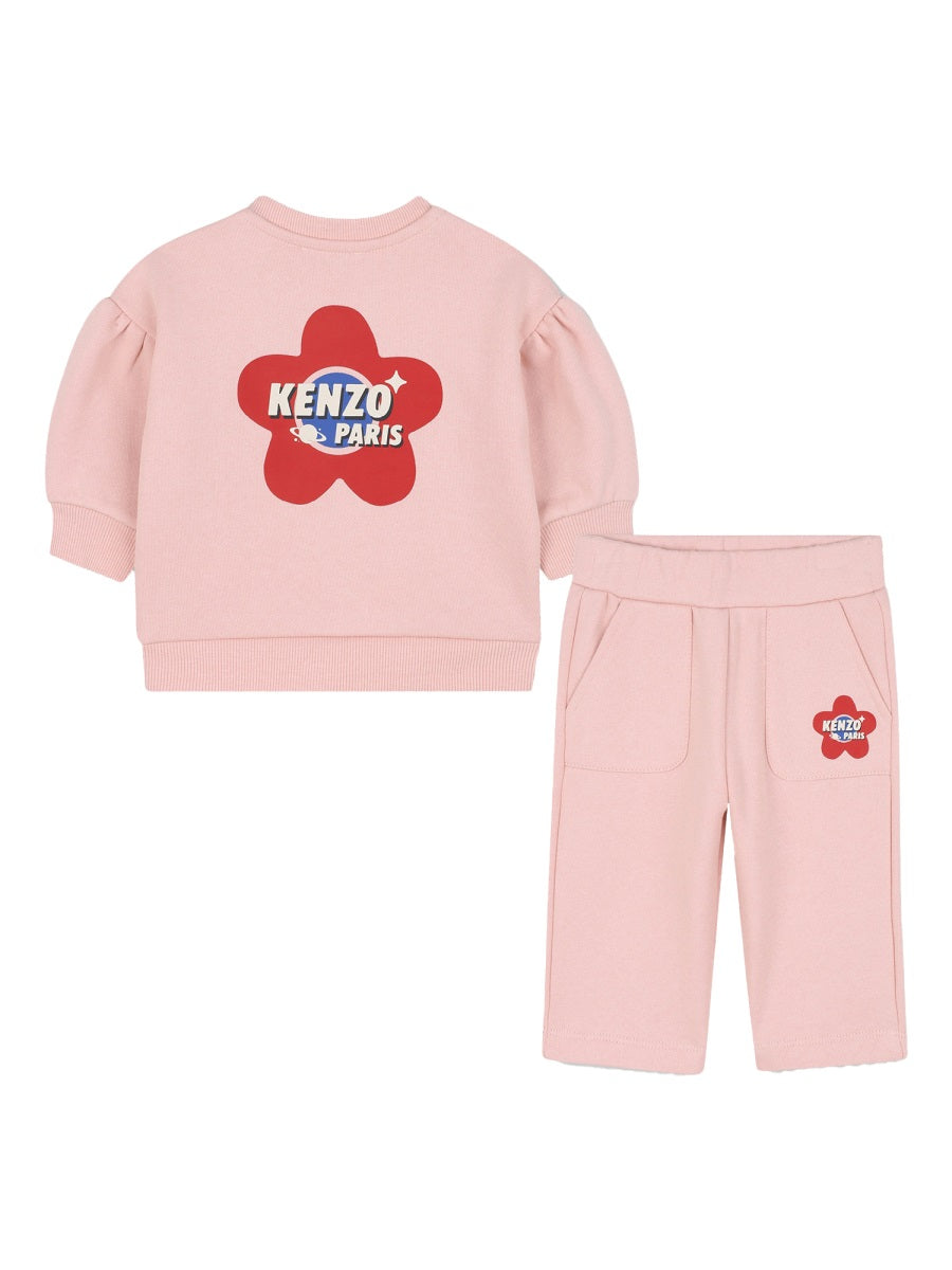 Kenzo 100% Cotton Sweatshirt and Pants Set — Pink, view 2