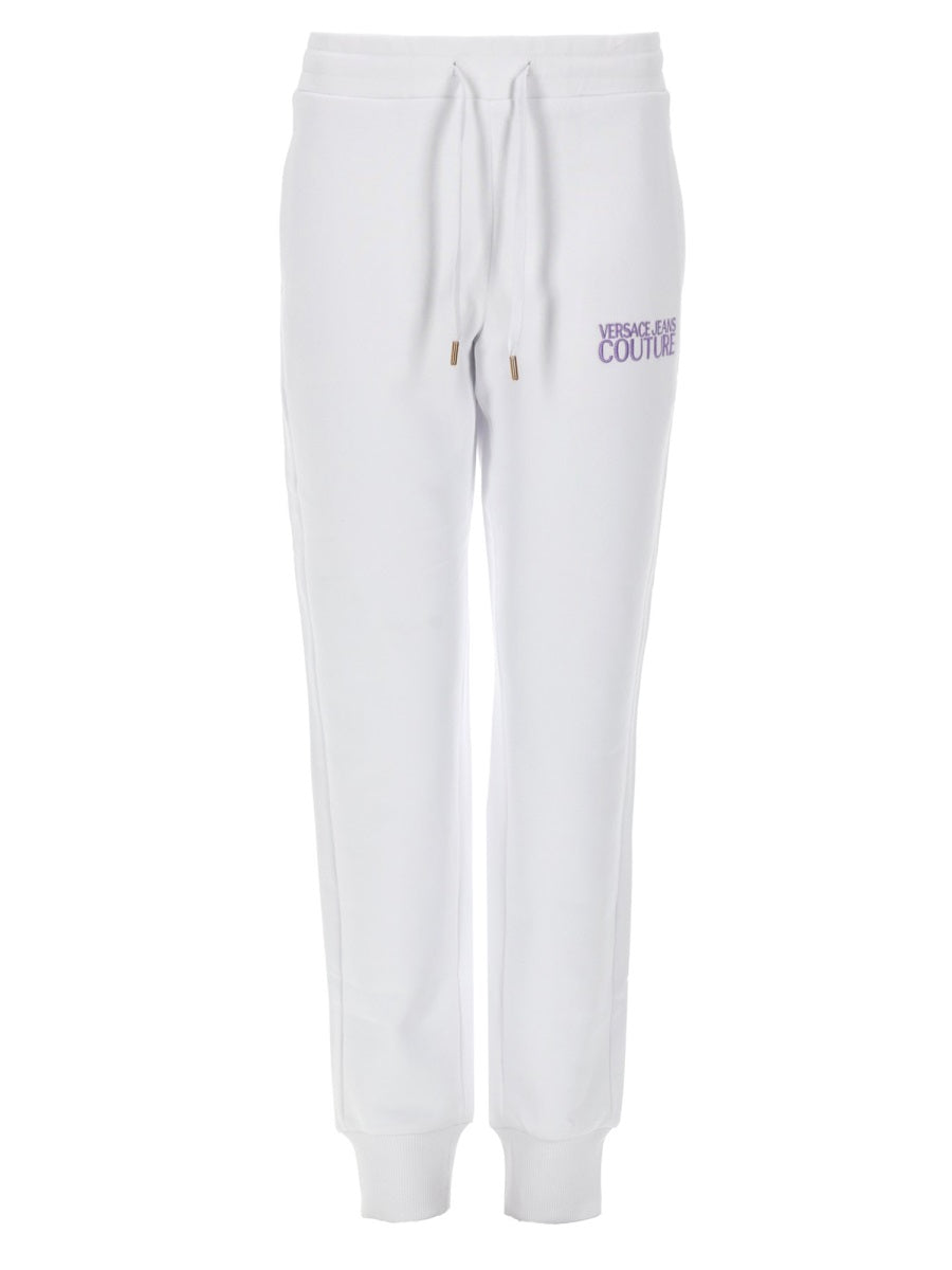Versace Jeans Couture Logo-Detailed Cotton Jogger — White by Versace Jeans Couture