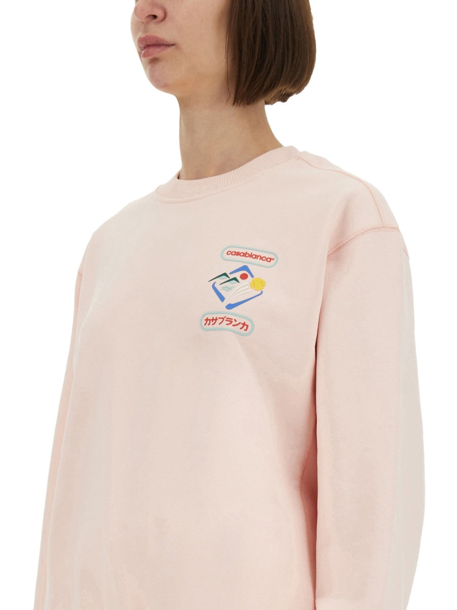Casablanca Montagne Sportif Sweatshirt — Pink, view 2