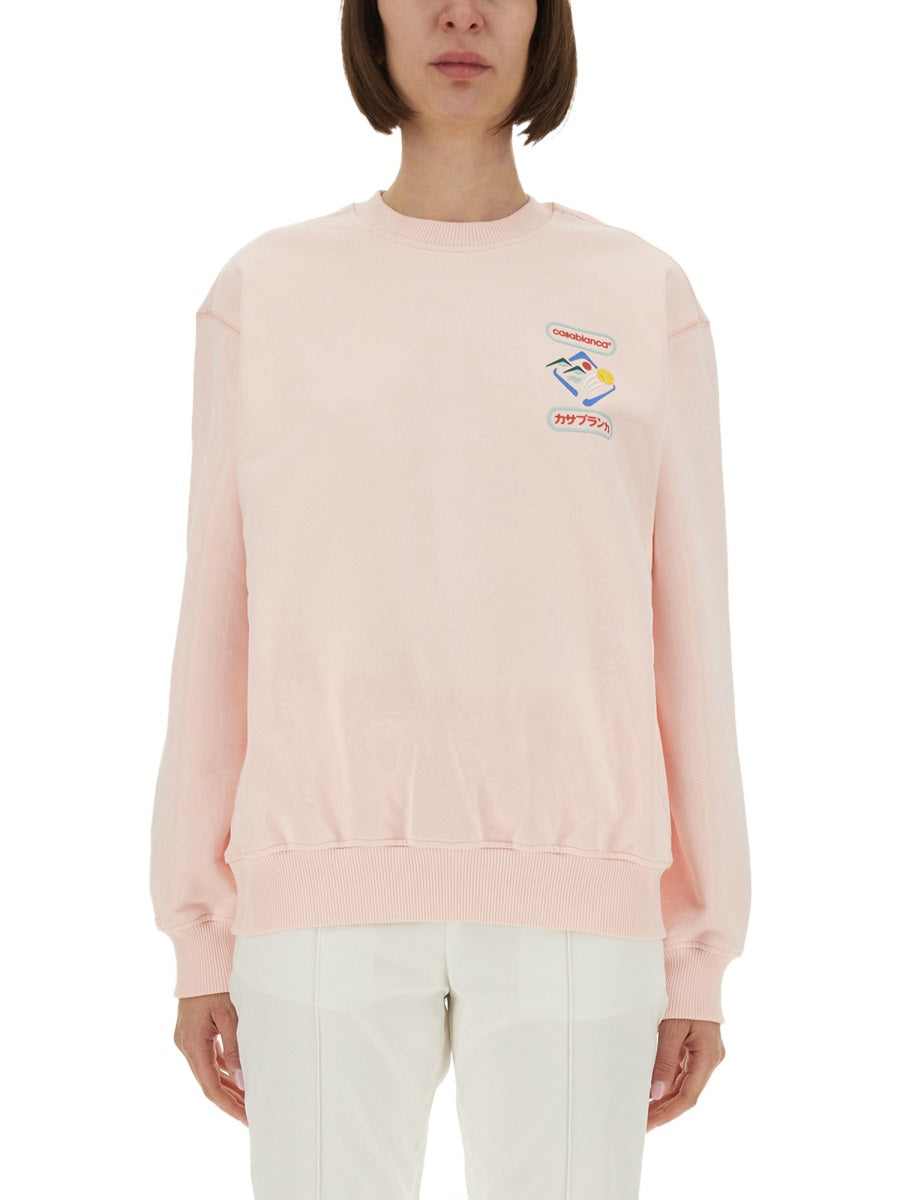 Casablanca Montagne Sportif Sweatshirt — Pink, view 3