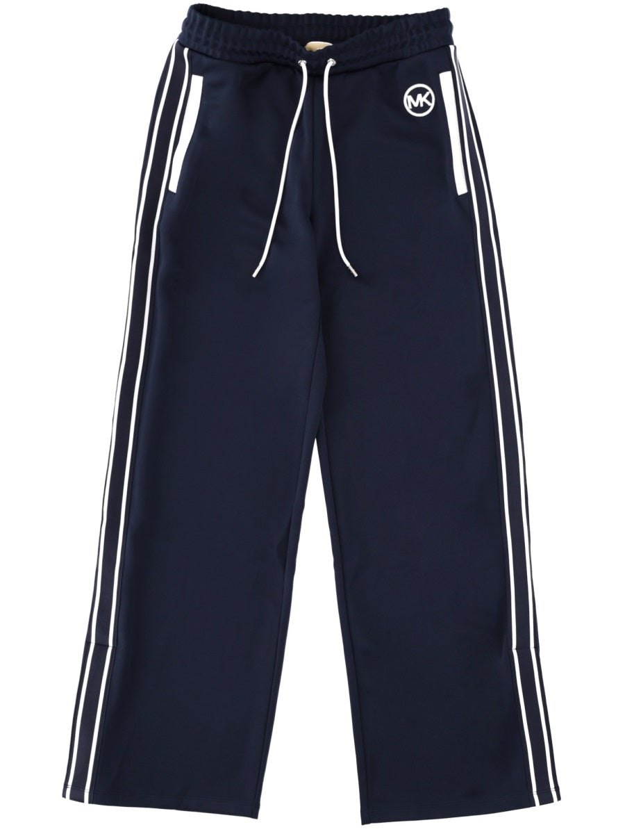 Michael Michael Kors Logo-Print Recycled Polyester Joggers — Blue by Michael Michael Kors