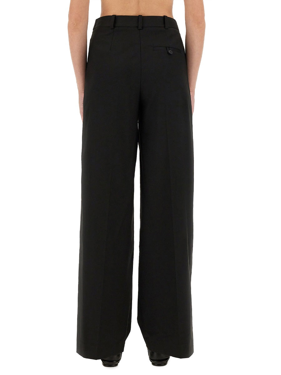 The Garment Straight Wide Fit Trousers — Black by The Garment