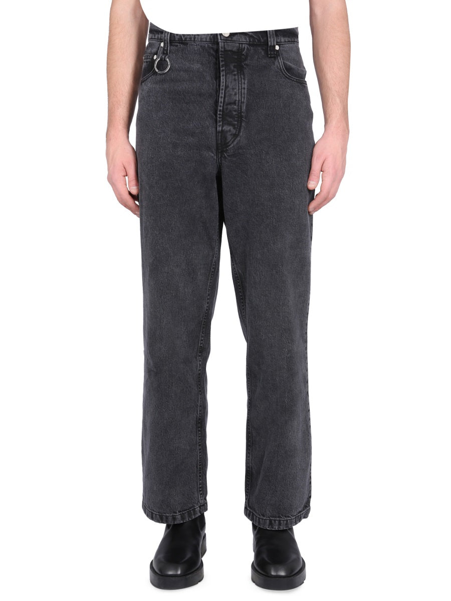 éTudes Studio High-Waist Organic Cotton Jeans — Black, view 2