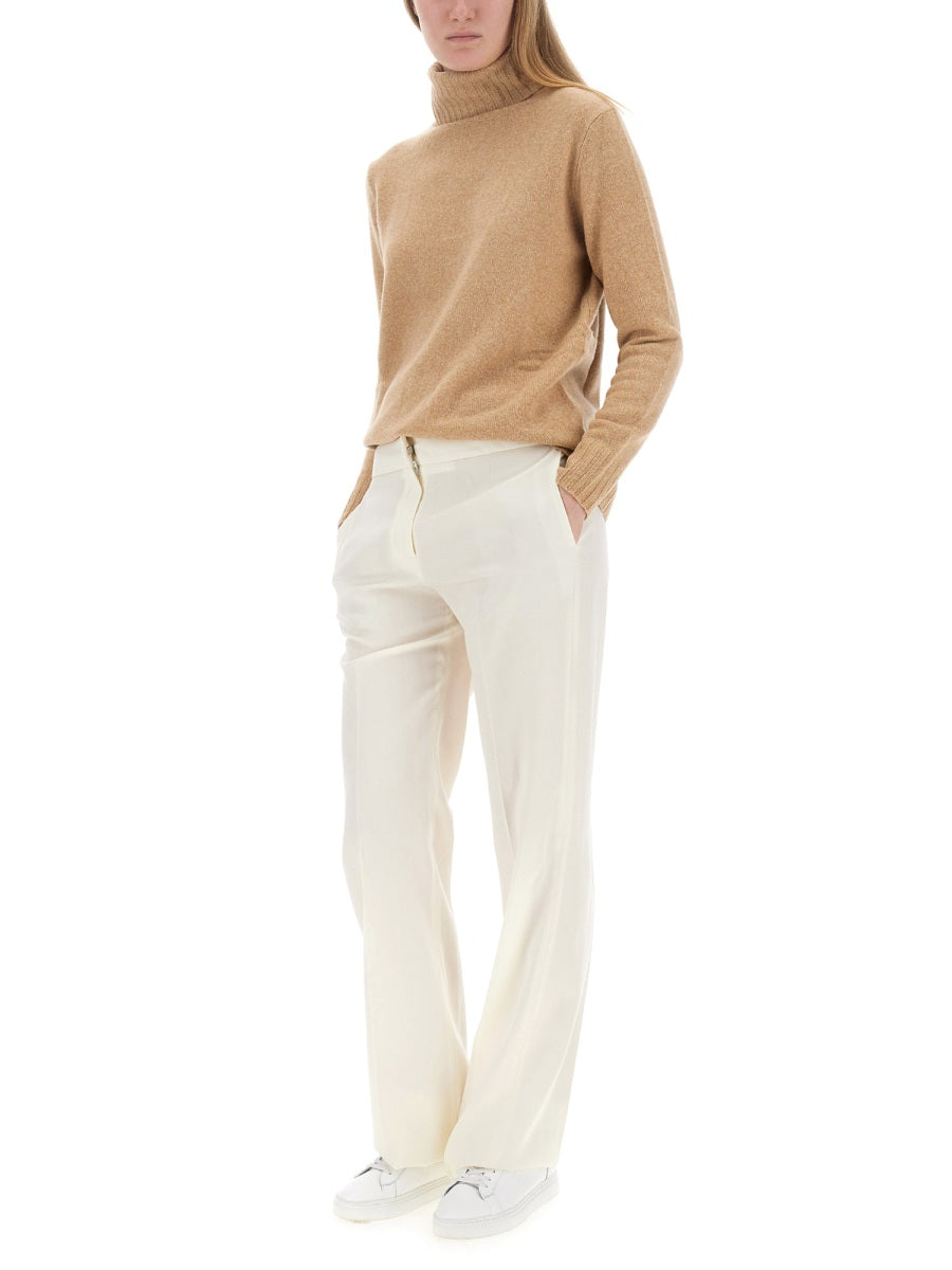 Aspesi Wool Jersey Sweater — Beige, view 8