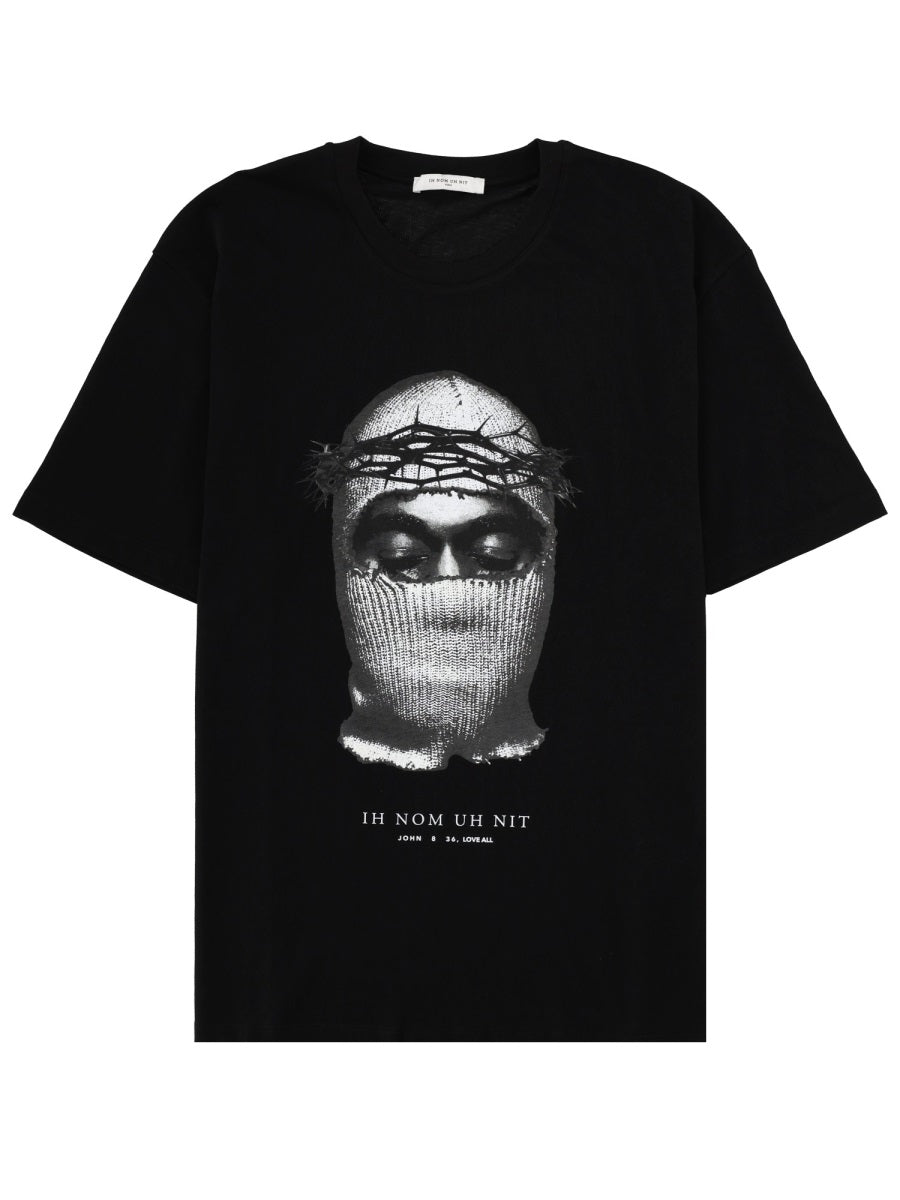 Ih Nom Uh Nit Corona Mask Graphic Cotton T-Shirt — Black by Ih Nom Uh Nit