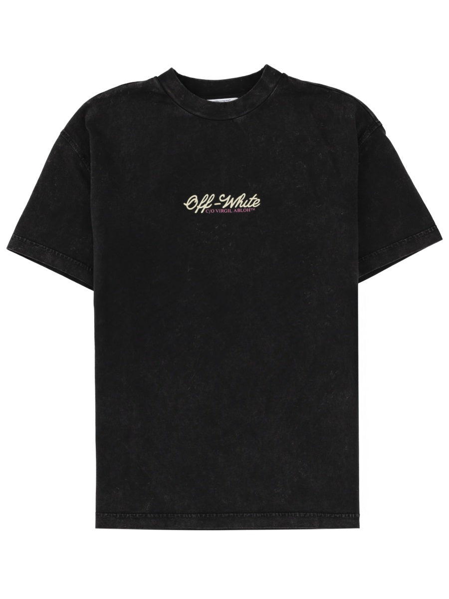 Off-White Logo-Print Cotton T-Shirt — Black by Off-White