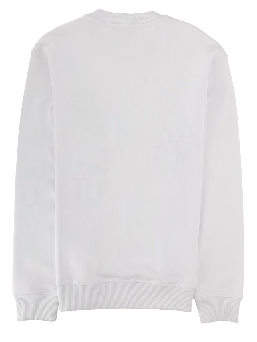 Versace Jeans Couture Logo Cotton Sweatshirt — White, view 2