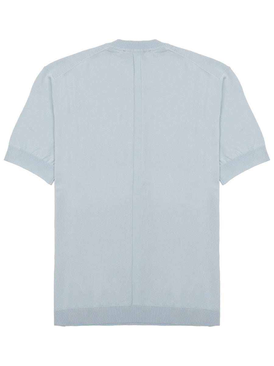 Low Brand Viscose Blend T-Shirt — Blue, view 2