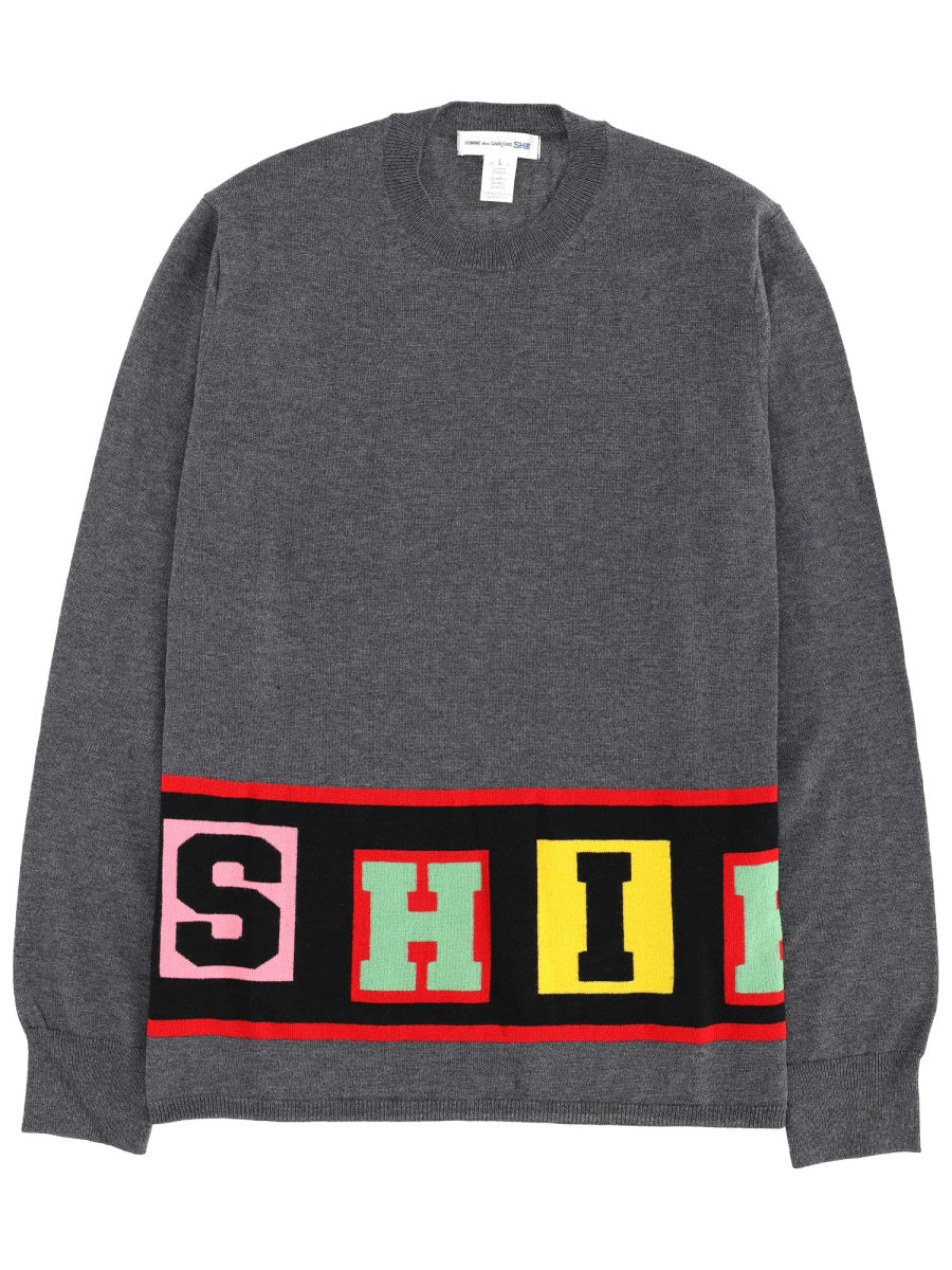 Comme Des GarçOns Shirt Acrylic-Wool-Nylon Blend Shirt — Gray by Comme Des Garcons Shirt
