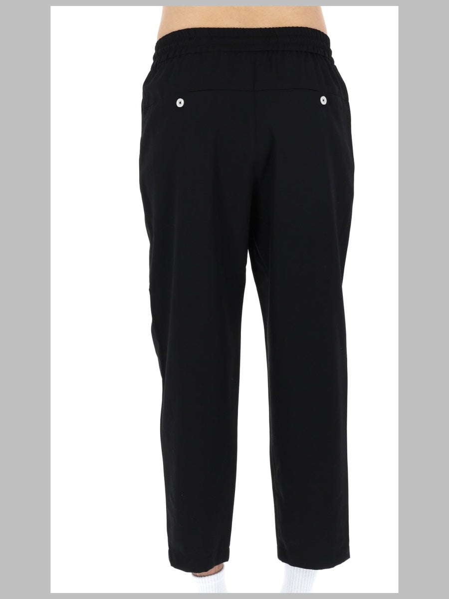 DrôLe De Monsieur Virgin Wool Blend Cropped Trousers — Black, view 2