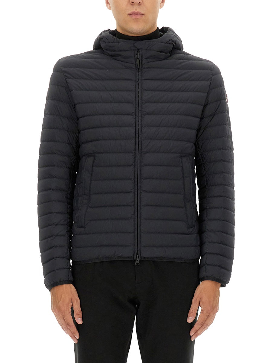 Colmar Hooded Lightweight Down Jacket — Black, view 3