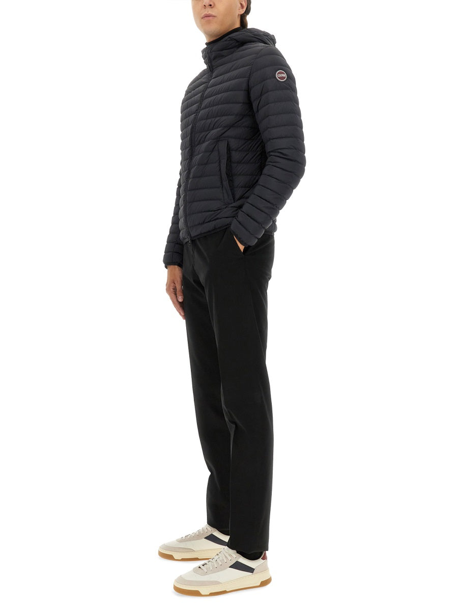 Colmar Hooded Lightweight Down Jacket — Black, view 4