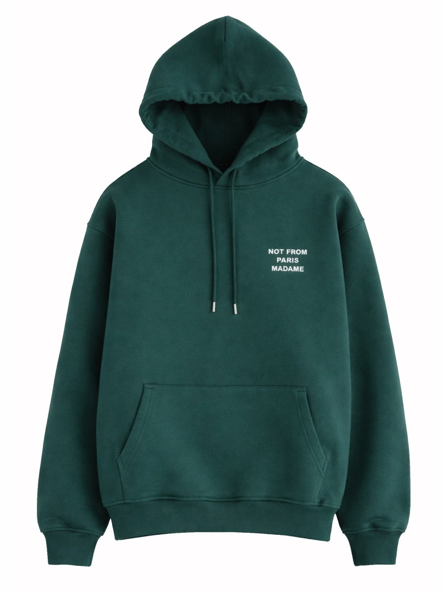 DrôLe De Monsieur Slogan Cotton Sweatshirt — Green by Drole De Monsieur