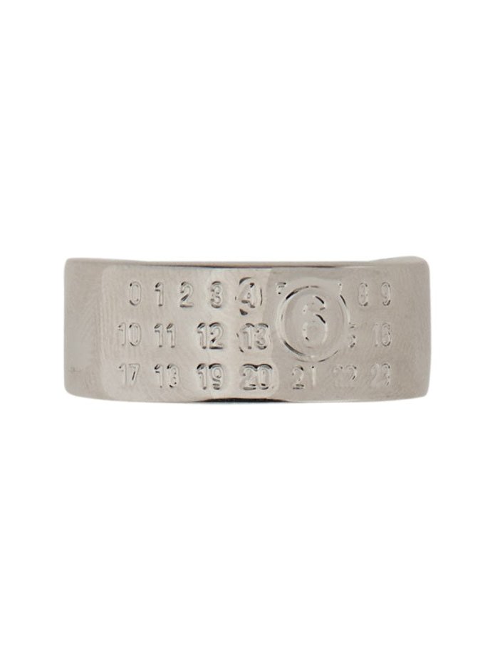 MM6 Maison Margiela Numeric Band Ring — Silver by MM6 Maison Margiela